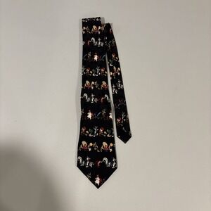 Vintage Looney Tunes Character Tie Looney Tunes Mania 1994 VTG 90s Black